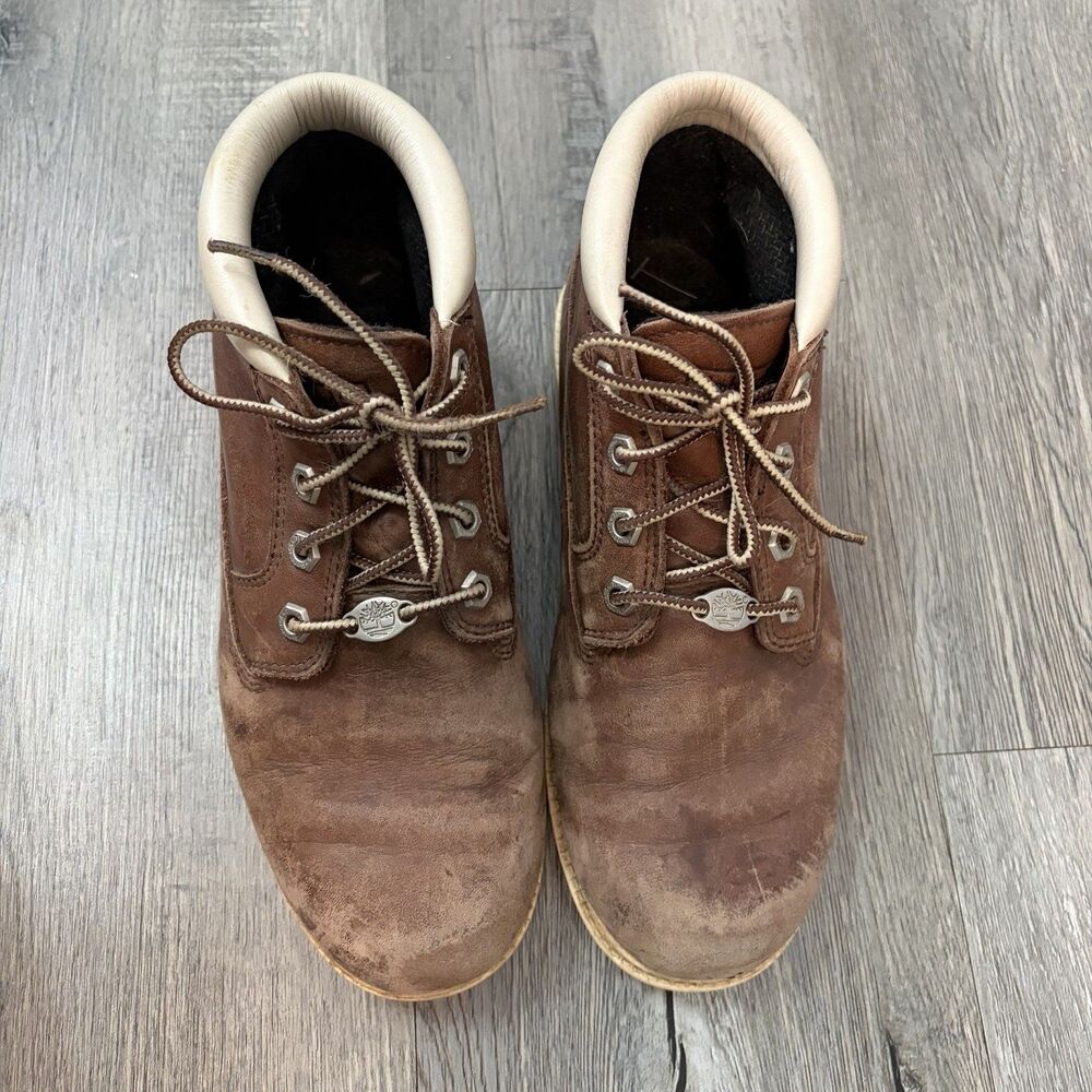 Timberland Courmayeur Valley Waterproof Nubuck Combat Boots Brown Women's 7